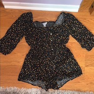 Floral Half Sleeved Romper